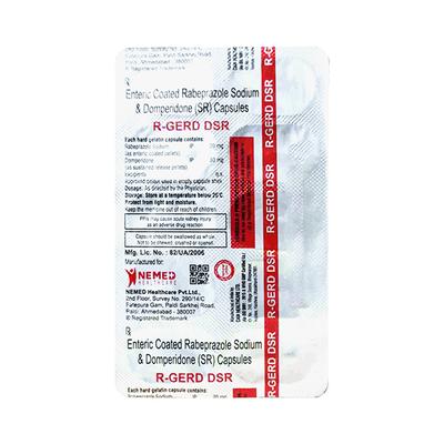 R GERD DSR Capsule 10's - Ulcer/Reflux/Flatulence-Aaa