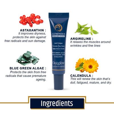 Oceglow Luminous Bright Under Eye Cream for Women & Men, Stop Anti Aging & Wrinkles All Skin Types 15 ml - Under Eye Creams & Serums