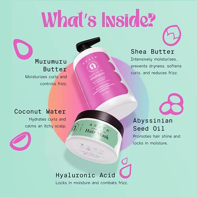 Arata Advanced Curl Care Hair Shampoo (300 ML) & Advanced Curl Care Hair Mask (100 GM) 1's - Shampoos