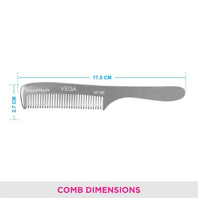 Vega Aluminium Comb (Ac - 03) - Hair Combs
