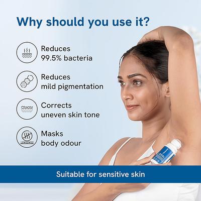 Be Bodywise 4% AHA BHA Underarm Roll On - Fragrance Free 50 ml - Women Deodorants/Roll-Ons