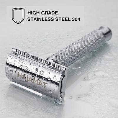 Hajamat Scythe Safety Razor, Ultra High Grade Stainless Steel 304, Chrome Finish 1's - Razors & Cartridges
