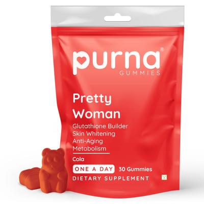Purna Gummies Glutathione Cola Flavor Gummies for Skin Whitening and Immune Booster 30's - Hair & Skin