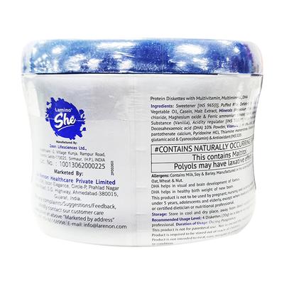 LAMINO SHE NO ADDED SUGAR VANILLA FLAVOUR Diskettes 40's - Supplements-Vam