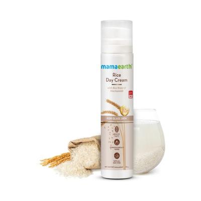 Mamaearth Rice Day Cream With Rice Water & Niacinamide SPF 30 for Glass Skin 50gm - Creams/Oils/Lotions