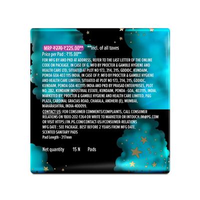 Whisper Ultra Bindazzz Nights Sanitary Pads (XXL) 15's - Sanitary Napkins