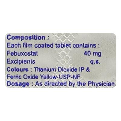 SEBUXO 40mg Tablet 10's - Gout