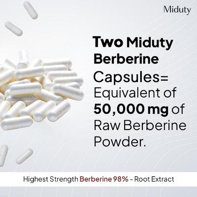 Miduty Berberine 98% Capsules 60's - Diabetes (Fitness)