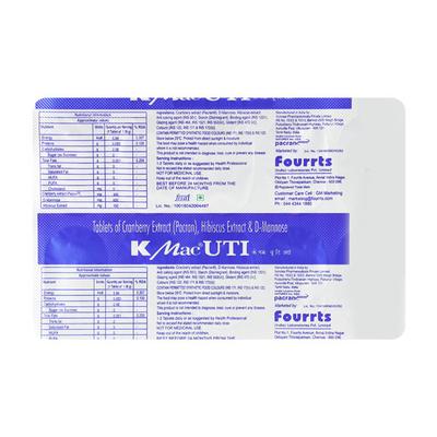 K Mac Uti Tablet 10'S - Supplements-Sup