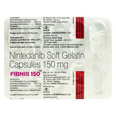 FIBNIB 150 Capsule 10's - Idiopathic Pulmonary Fibrosis