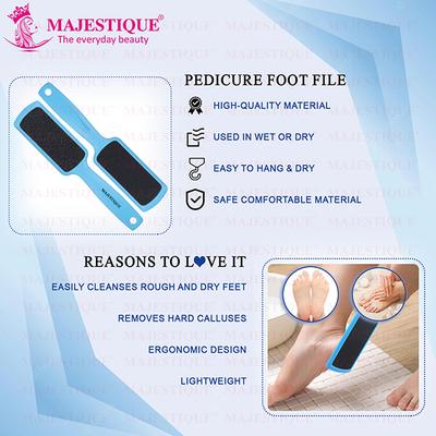 Majestique Foot and Nail File Rasp 2In1 Professional Pedicure And Manicure Rasp Foot and Nail File 1's - Manicure & Pedicure Kits