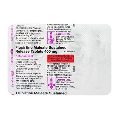 Ketoflam SR Tablet 10'S - Pain relief-Ano