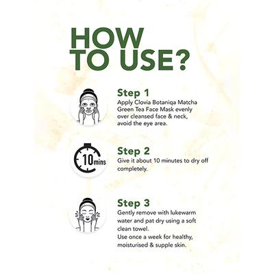 Clovia Botaniqa Matcha Green Tea Hydrating Face Mask 50 gm - Masks & Peels