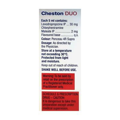CHESTON DUO NEW MIXED FRUIT FLAVOUR Syrup 100ml - Cough And Cold-Cou