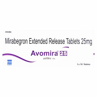 Avomira 25mg Tablet 10'S - Bladder And Prostate Disorders-Dru