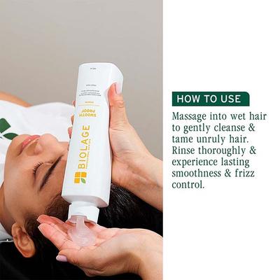 Biolage Smoothproof Anti-Frizz Shampoo with Camellia Oil and Glycerin for 72HR Frizz Control 400 ml - Shampoos