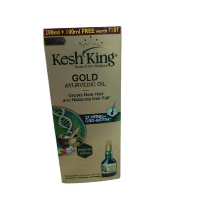 Kesh King Ayurvedic Scalp and Hair Medicine Gold Oil 300ml (200ml + Free 100ml) - Hair Oils