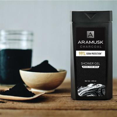 Aramusk Charcoal Shower Gel 250 ml - Shower Gels & Body Wash
