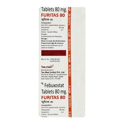 Furitas 80mg Tablet 10'S - Gout