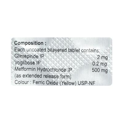 GLIMFIRST MV2 Tablet 15's - Diabetes-Ant