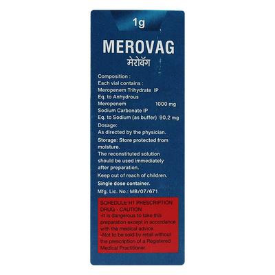 MEROVAG 1000 Injection 1's - Bacterial Infections-OBL