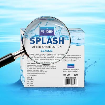 Vi-John Splash Classic After Shave Lotion - Pack of 3 x 50 gm - Shaving Foams