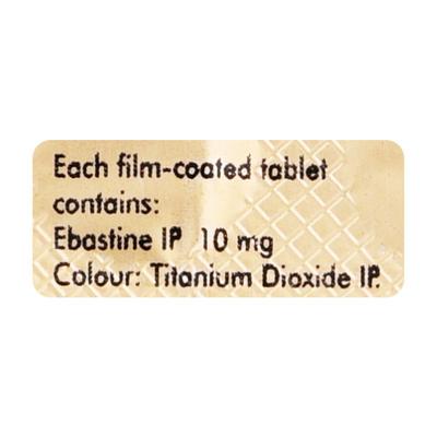 Ebast 10mg Tablet 10'S - Allergies-Ant
