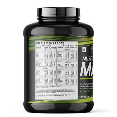 INLIFE Muscle Mass Gainer with Whey Protein Powder Chocolate Flavor 3 kg - Weight Gain
