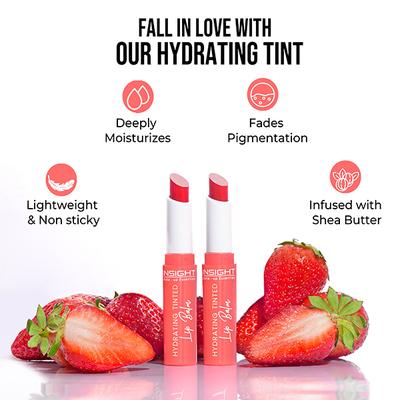 Insight Cosmetics Hydrating Tinted Lip Balm - Strawberry Seed Oil 2.5 gm - Lip Balms