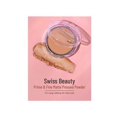 Swiss Beauty Prime and Fine Matte Pressed Powder - (Very Natural ) 8 gm - Compact Powder
