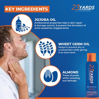 23 Yards Pre- Shave Oil for Men 50 ml - Beard Oil