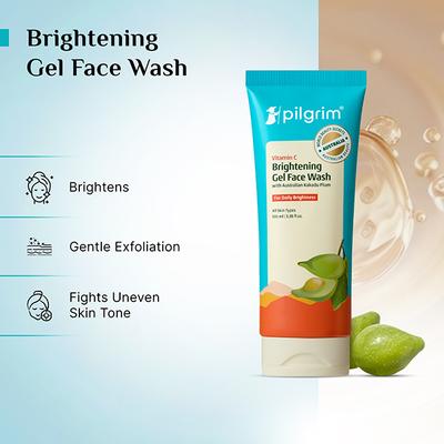 Pilgrim Vitamin CgEL FACE WASH Kakadu Plum & Lime Pearl for exfoliation & glowing skin 100 ml - Face Wash & Cleansers