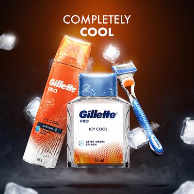 Gillette Pro After Shave Splash Icy Cool 50ml - Aftershave Lotion