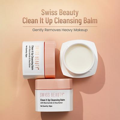 Swiss Beauty Clean It Up Cleansing Balm With Shea Butter 50 gm - Face Wash & Cleansers