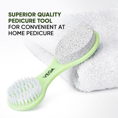 Vega 3 In 1 Pedicure Tool- Foot Scrubber, Pumice Stone And Black Emery For Home Foot Care, (Pd-20) - Manicure & Pedicure Kits