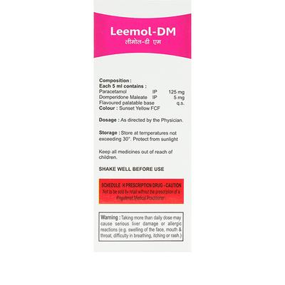 Leemol DM Orange Flavour Suspension 60ml - Pain relief-Ano