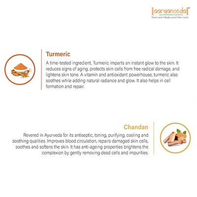 Aryanveda Herbals Haldi Chandan Bleach Cream For All Skin Types (Pack of 2) 43 gm - Bleach