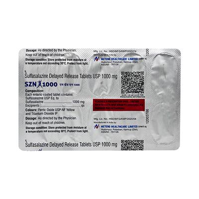 SZN 1000 Tablet 10's - Bacterial Infections-OAB