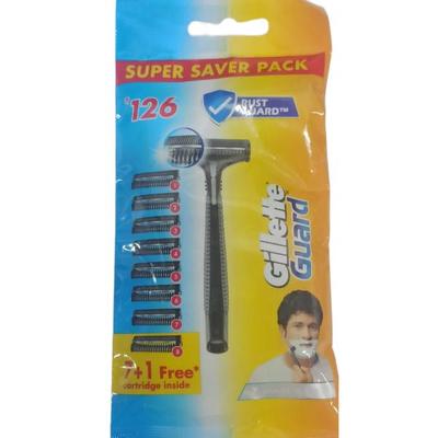 Gillette Guard 1's Razor & 8's Cartridges (Pack of 7's+1's Free) - Razors & Cartridges