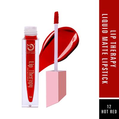 Matt Look Lip Therapy Non Transfer Long Lasting Liquid Matt Lipstick for Hydrated, Hot-Red 5 ml - Liquid Lipsticks
