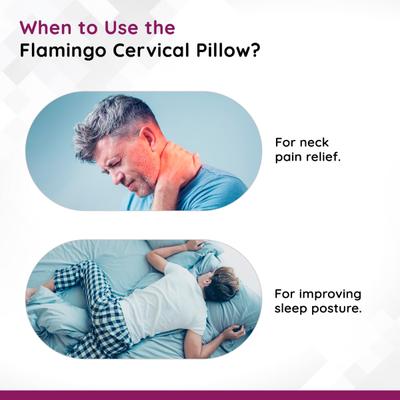Flamingo Cervical Pillow (OC - 2032) - Regular - Pads And Pillows