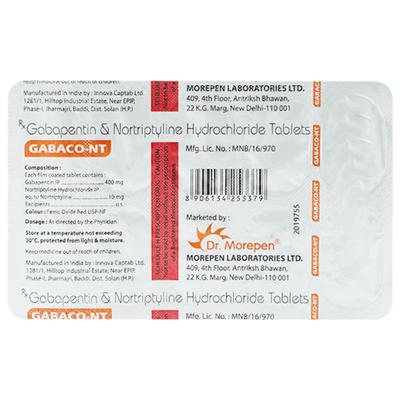 GABACO NT Tablet 10's - Neuropathic Pain-Dru