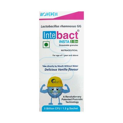 INTEBACT INSTA 5 BN DELICIOUS VANILLA FLAVOUR OROSOLUBLE Granules 1.5g - Diarrhoea-Ant