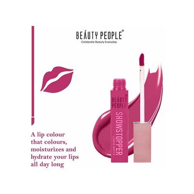 Beauty People Showstopper Liquid Lip Color with Spf 15 and Vit E 09 Good Vibes 4 ml - Liquid Lipsticks