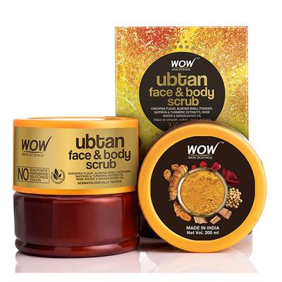 Wow Life Science Ubtan Face & Body Scrub 200 ml - Scrubs & Exfoliants