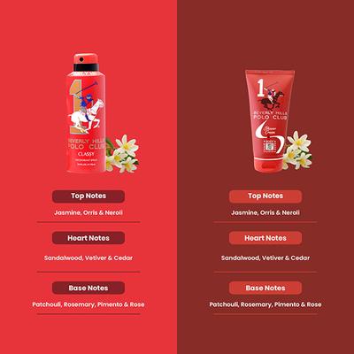 Beverly Hills Polo Club Classy Deo No.1 Trio Pack + Sports No.1 Shower Cream 3-in-1 Set For Men 675 ml 1's - Deodorants/Roll-Ons