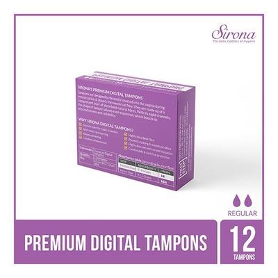 Sirona New Impreved FDA Approved 20 Percent Higher Non-Applicator Tampon - Regular Flow 1's - Tampons