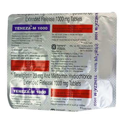 TENEZA M 1000 Tablet 15's - Diabetes-Ant