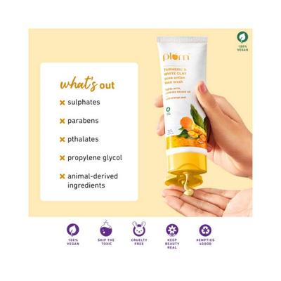 Plum Turmeric White Clay Acne Action Face Wash Fights Acne Controls Excess Oil with Orange Peel 100ml - Face Washes