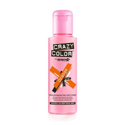 Crazy Color Semi-Permanent Hair Color Cream - Orange 100 ml - Crème